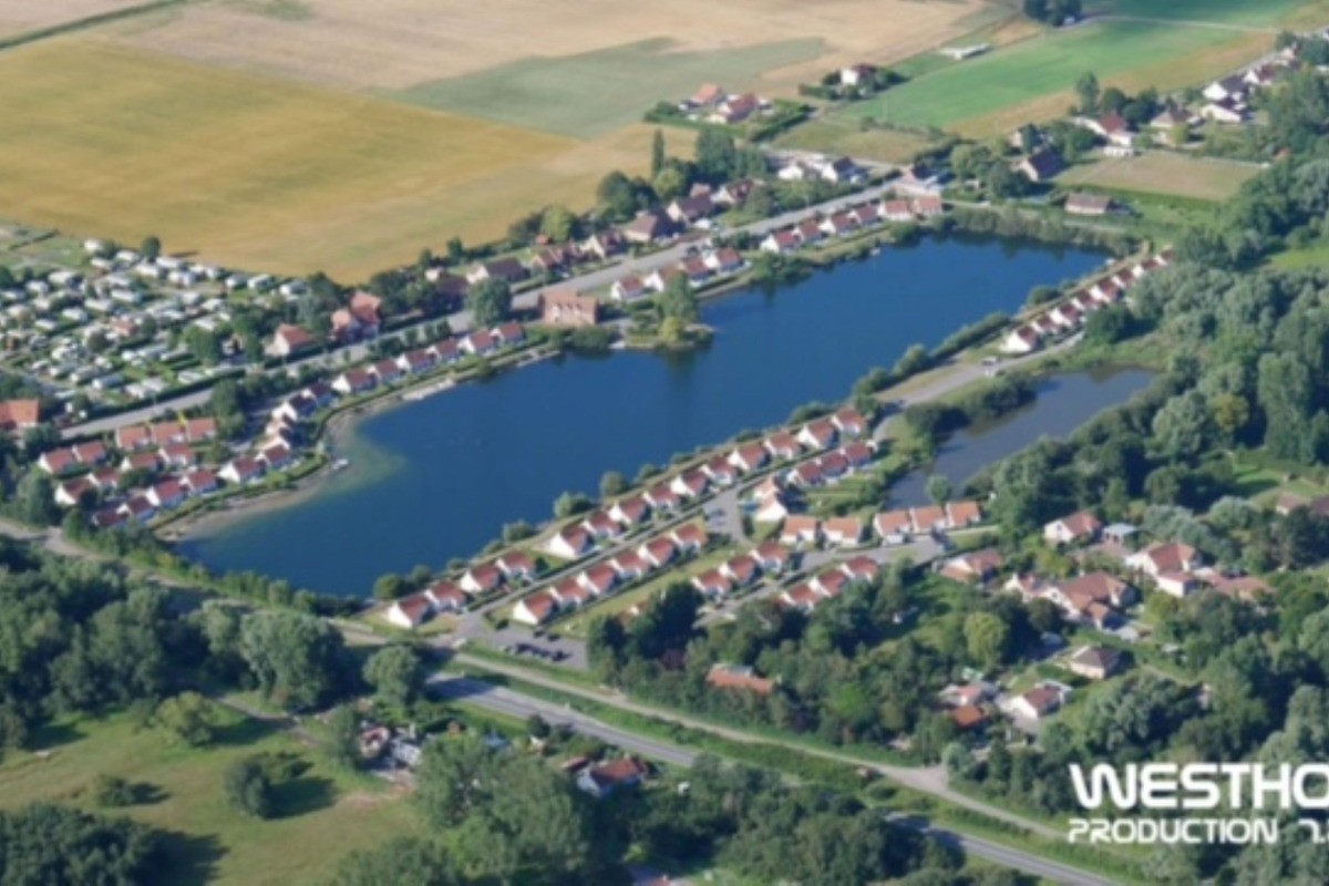 vue aérienne lac des Hérons