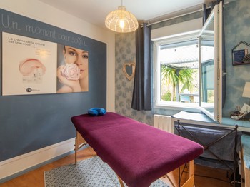 Espace pour les massages : exclusivement pour mes hôtes, détente absolue.