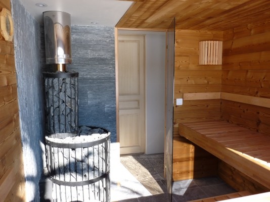 le sauna avec vue sur l'étang