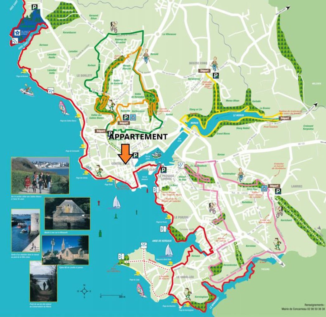 Emplacement de l'appartement Concarneau