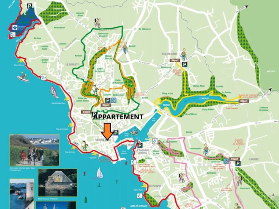 Emplacement de l'appartement Concarneau