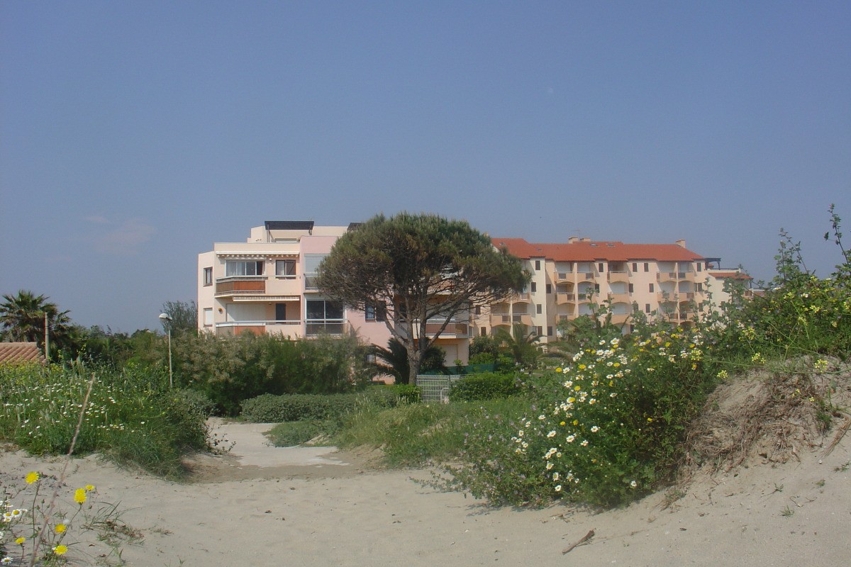 Vue appartement depuis plage