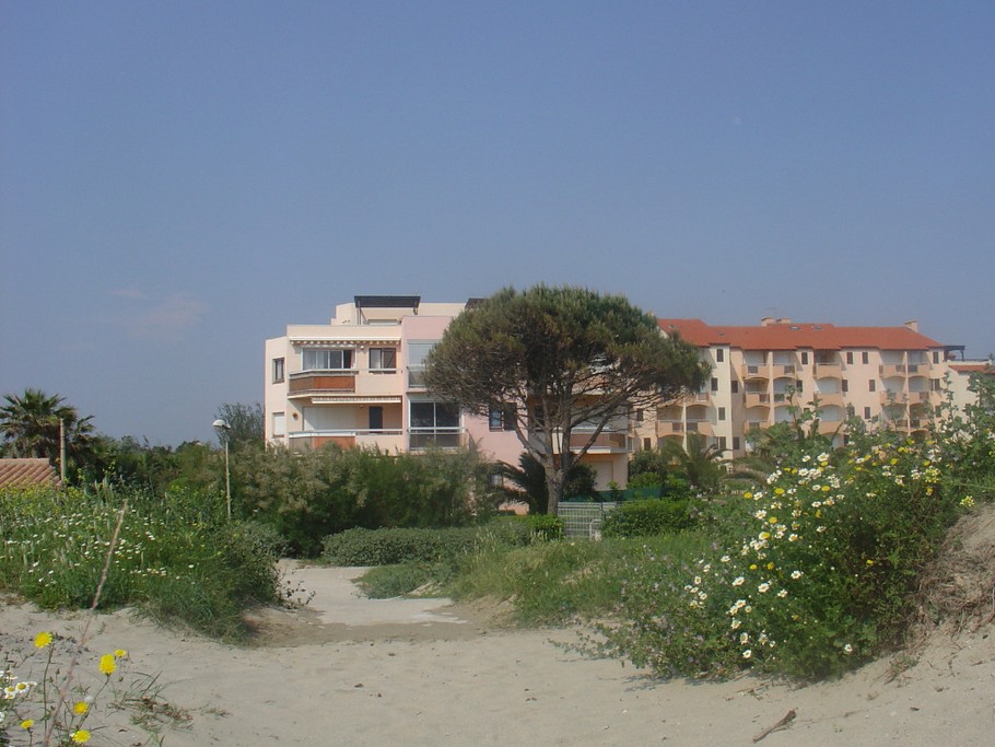 Vue appartement depuis plage
