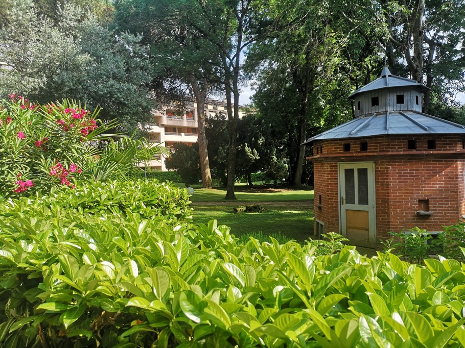Vue sur le parc de la terrasse