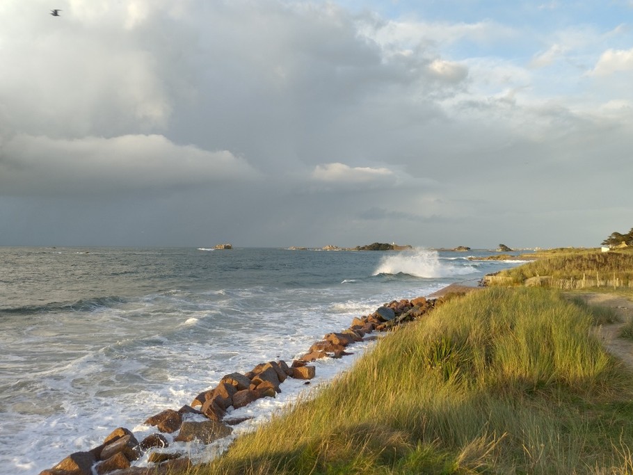 La plage des dunes : grande marée d'automne