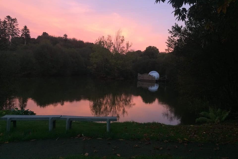 La bulle au coucher du soleil