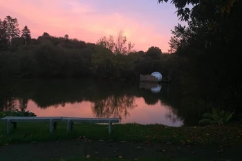 La bulle au coucher du soleil