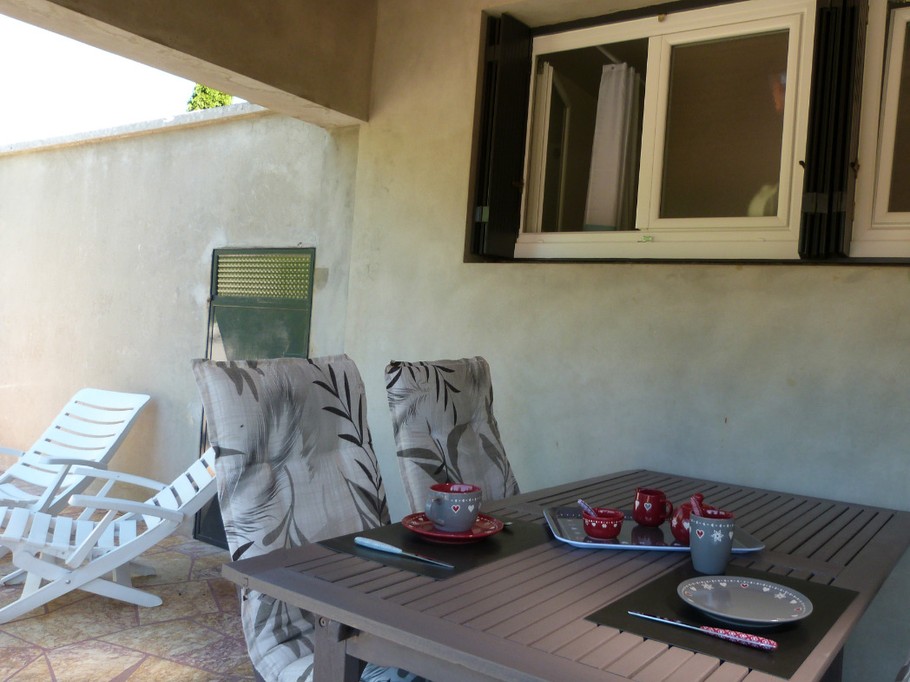 garden furniture and armchairs on the terrace