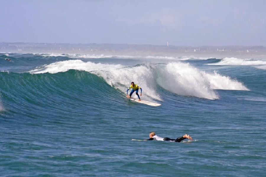 Surfing at La Torche