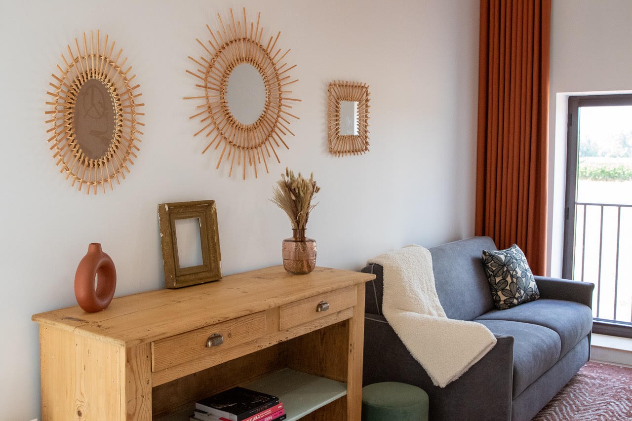 Le salon du gîte Terre