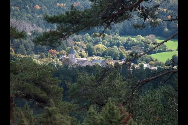 Vue du village de La Tieule