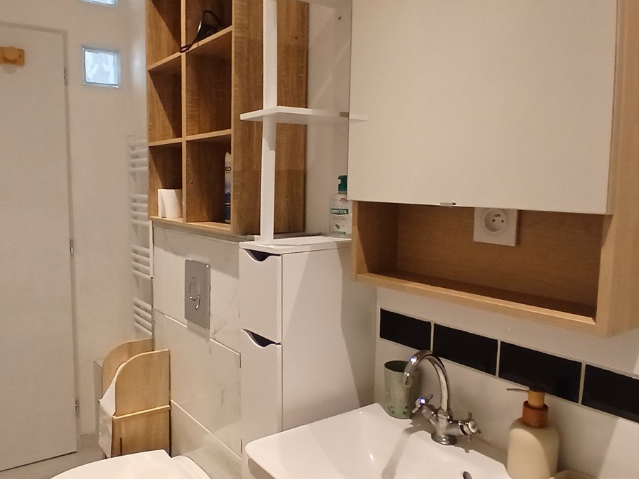 Le Studio M à Clermont-Ferrand : La salle d'eau avec WC