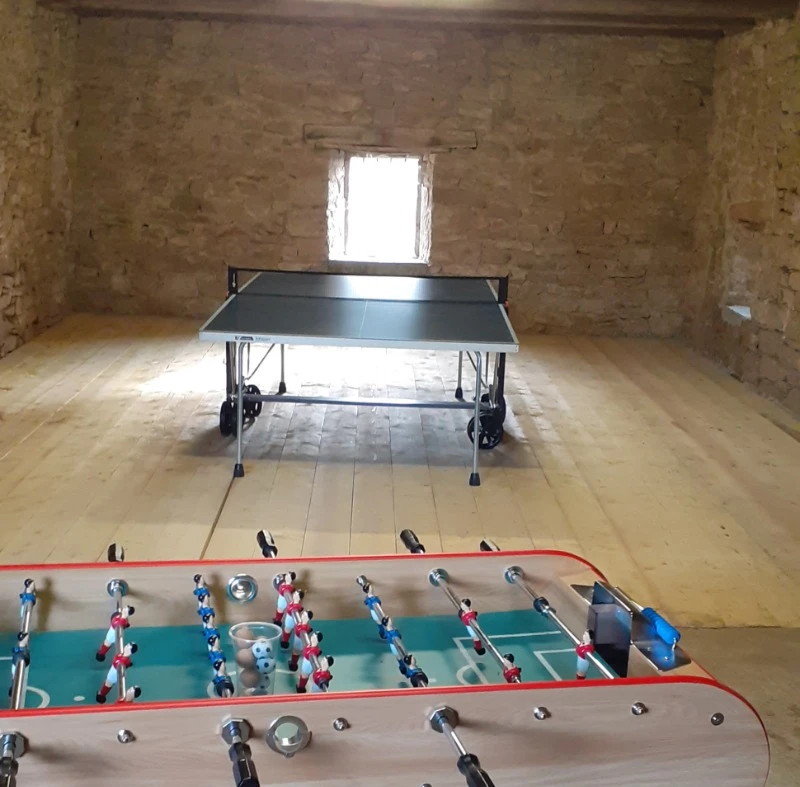 La salle de jeux réservée au gite du Pigeonnier