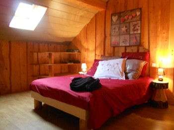 Chambre de deux personnes - Appartement La Tanière des copains à La Bresse