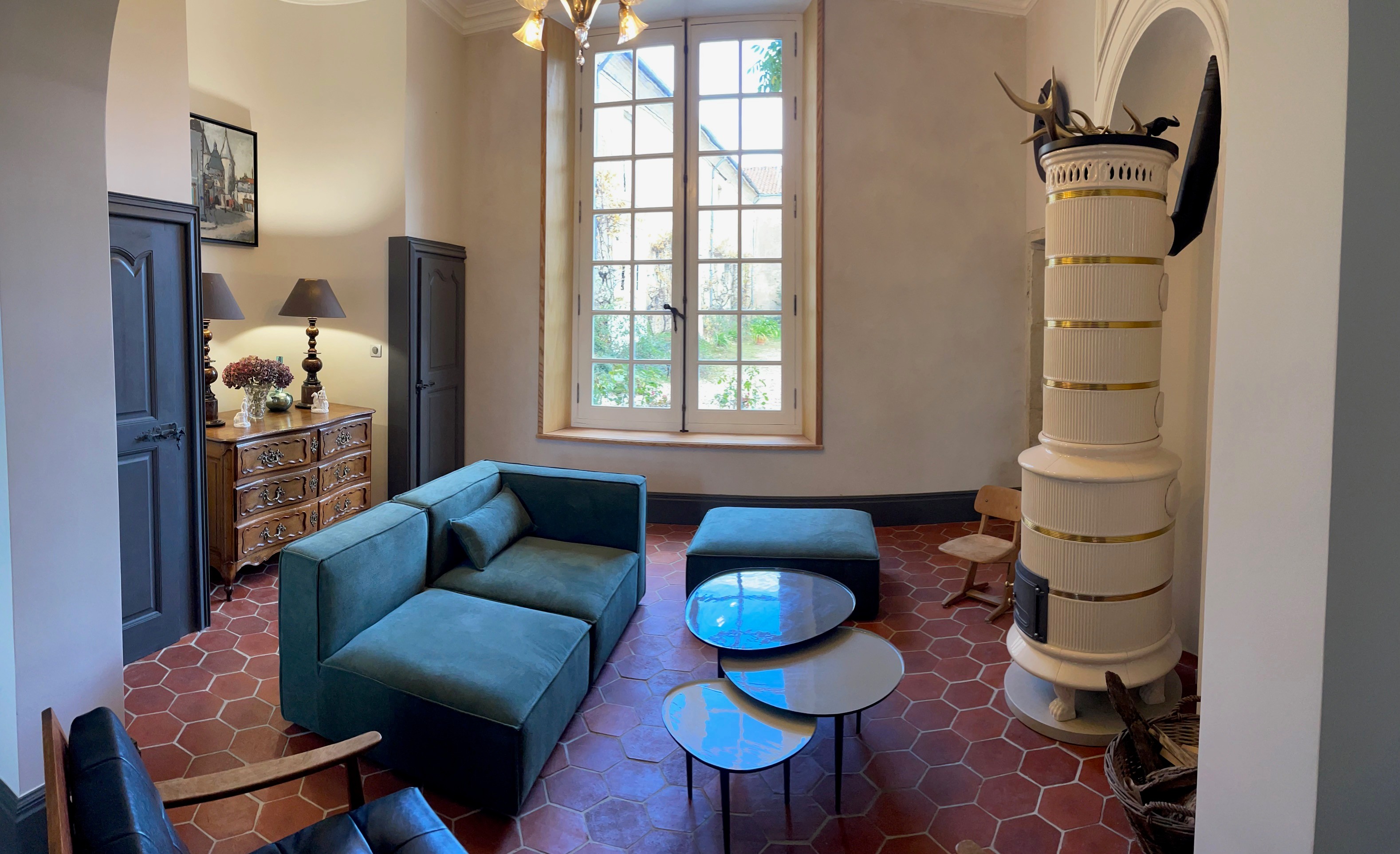 Salon sur cour - Château de Ville au Val