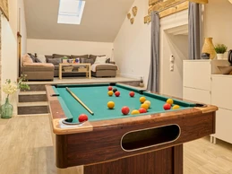 Espace détente, table de billard - Gîte Escapade Vosgienne Celles-sur-Plaine, Vosges
