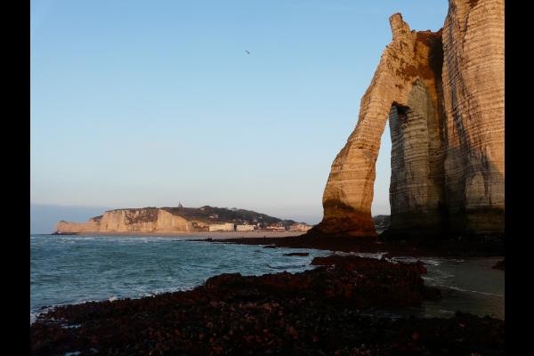 22 mars 2015 falaise d'amont et falaise d'aval, vues du large