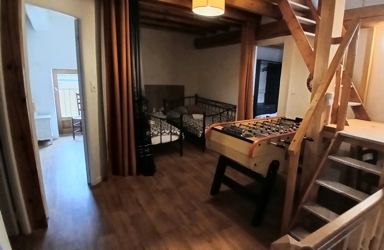 Mezzanine with table football