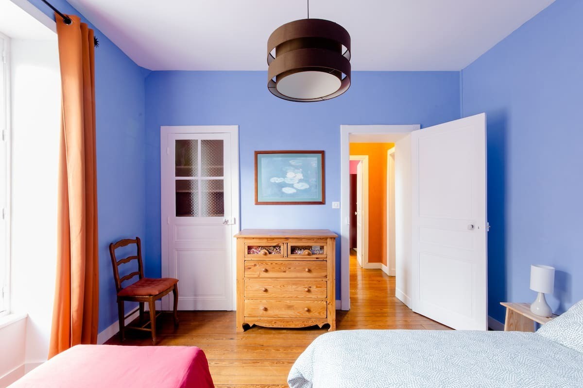 Chambre bleue Majorelle