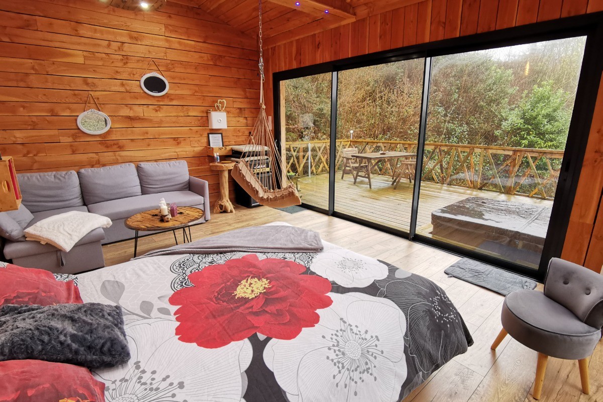 vue sur la terrasse et la nature