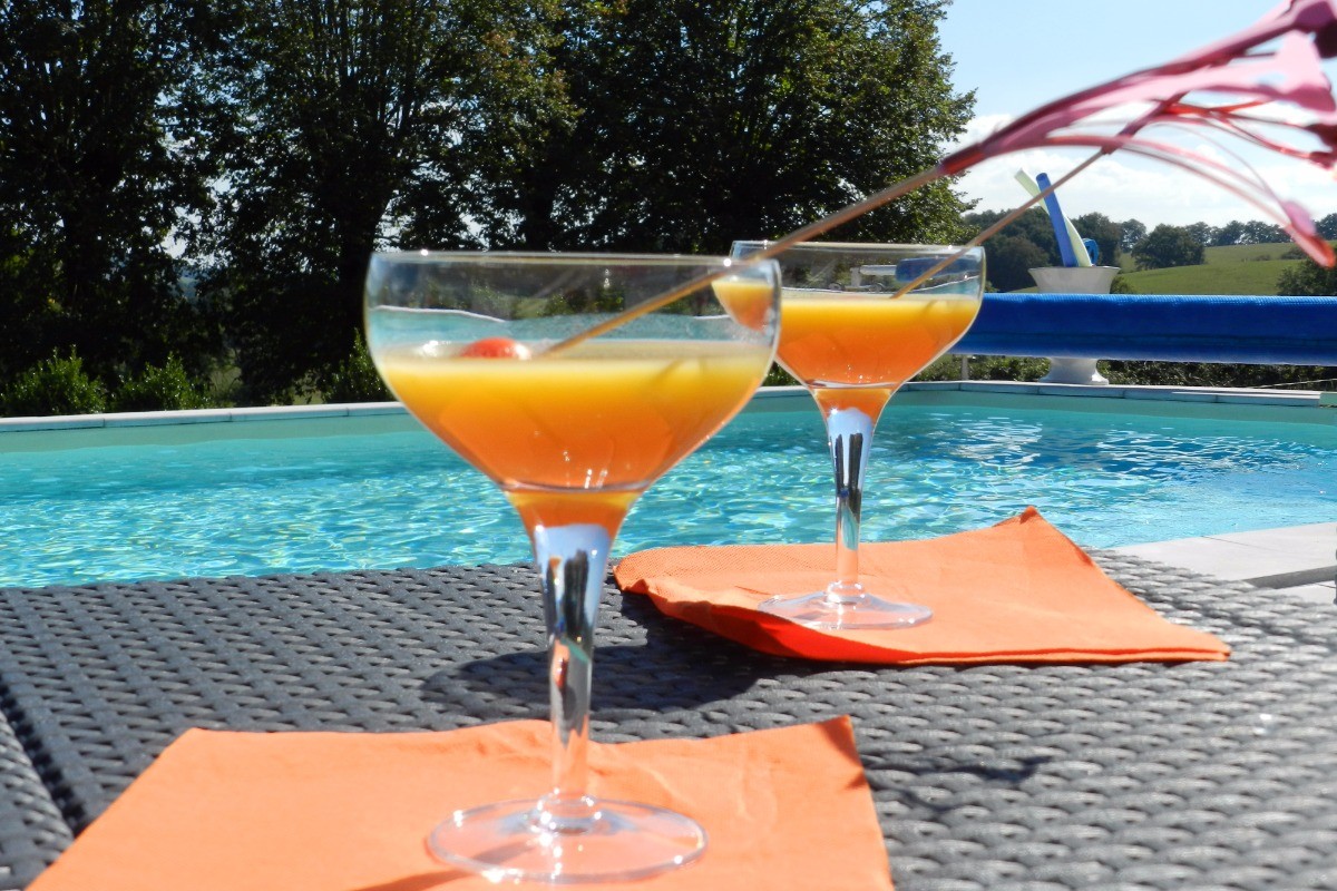 Piscine gite cantal sur le domaine