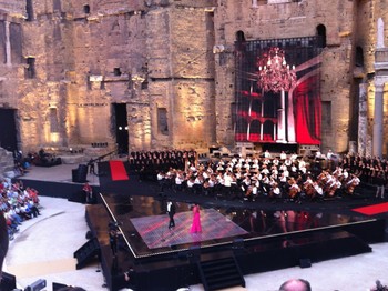 spectacle au Théâtre Antique d'Orange