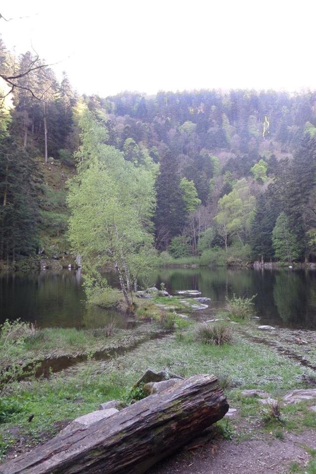 lac artificiel sur les hauteurs du village