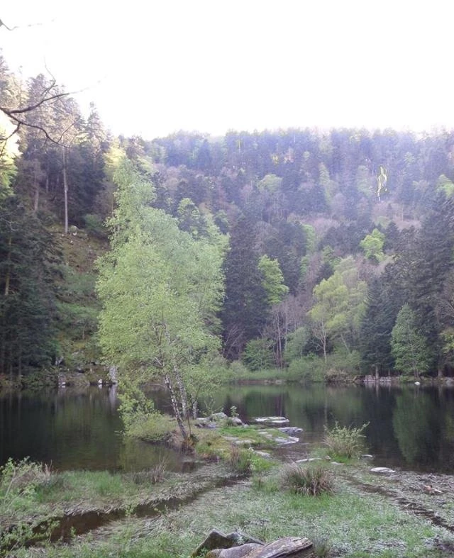 lac artificiel sur les hauteurs du village