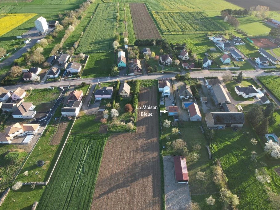 Vue aérienne "La Maison Bleue"