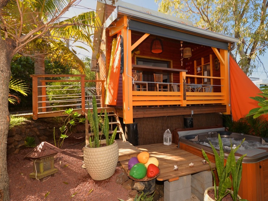 Bungalow Bois avec Jacuzzi privatif - Poz Lagon chambre d'hôtes