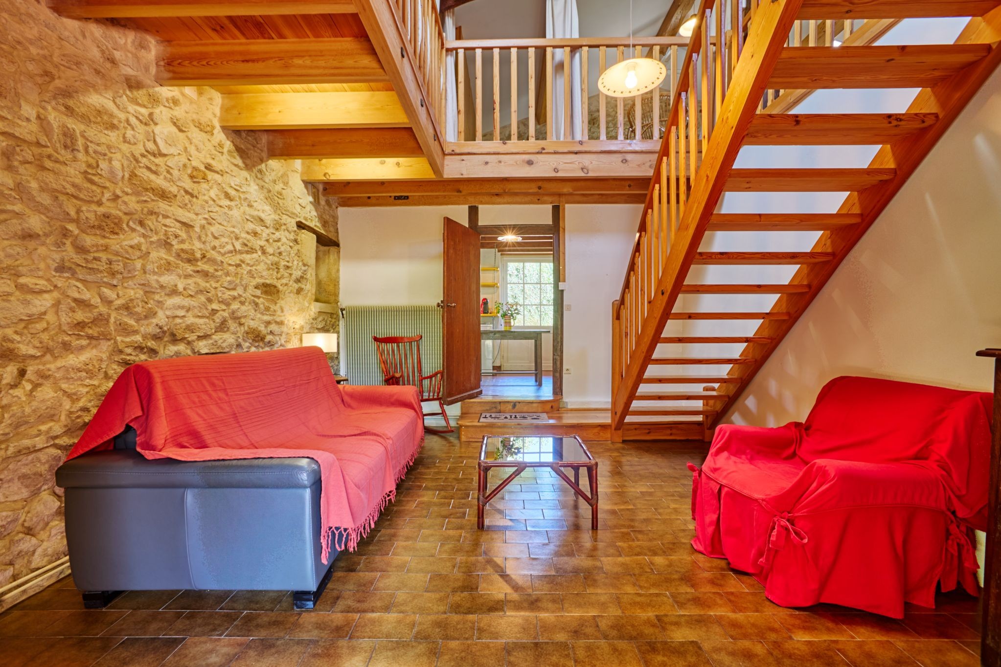 The living room opens onto the terrace
