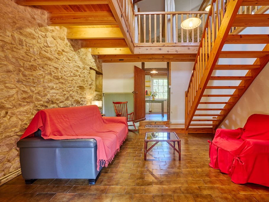 The living room opens onto the terrace