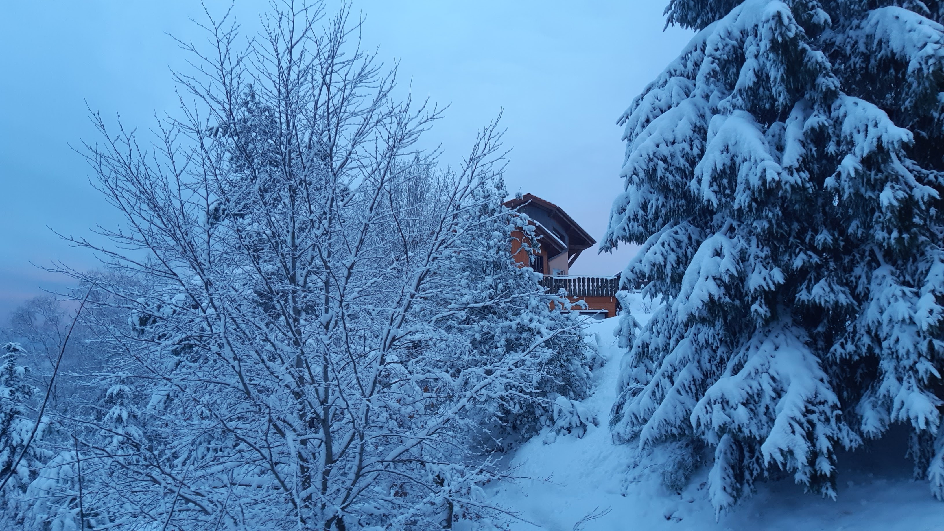 Hiver vue du chalet