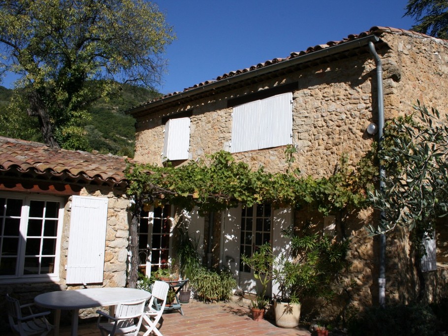 Les portes d'entrées et la treille - maison ancienne restaurée
