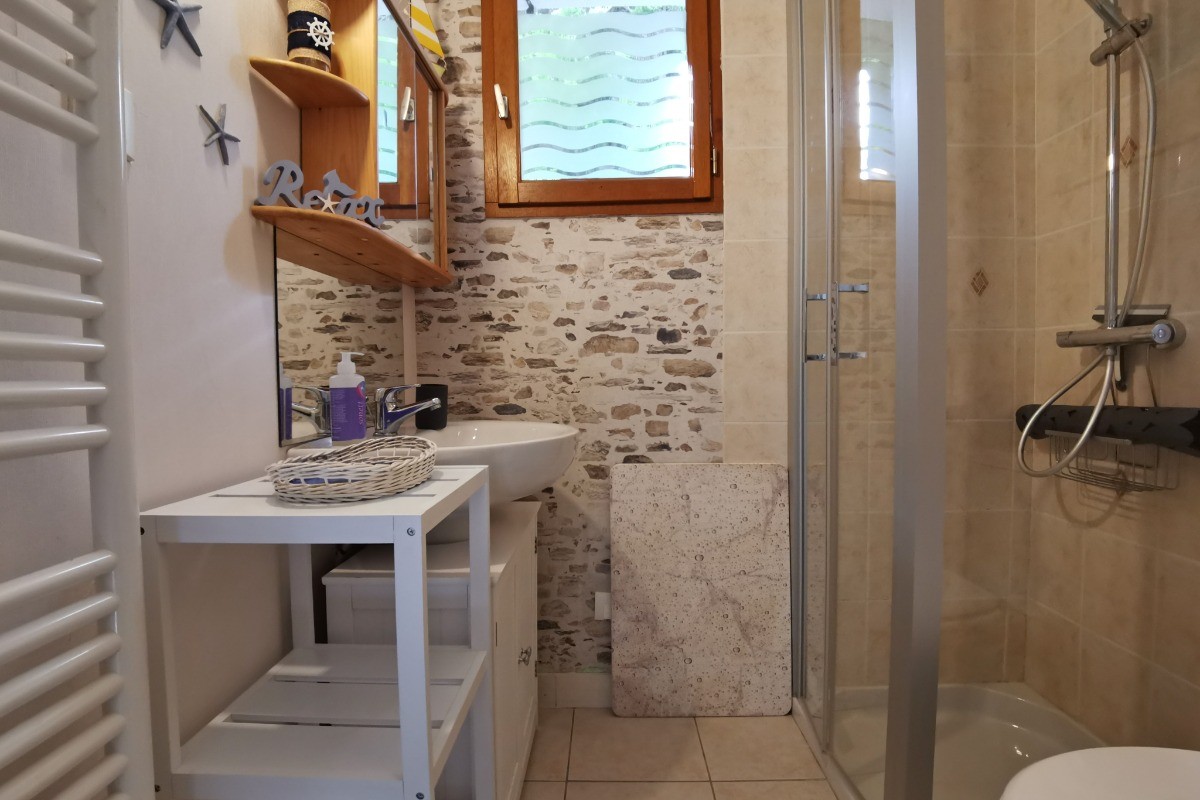 salle d'eau avec WC et lave-linge