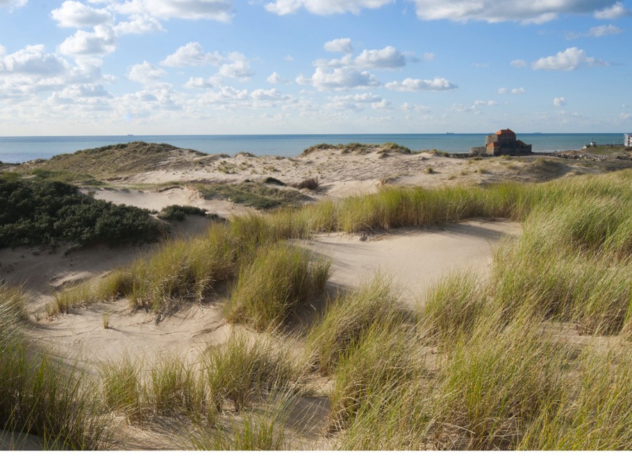 Les dunes de la Slack et le fort d'Ambleteuse.