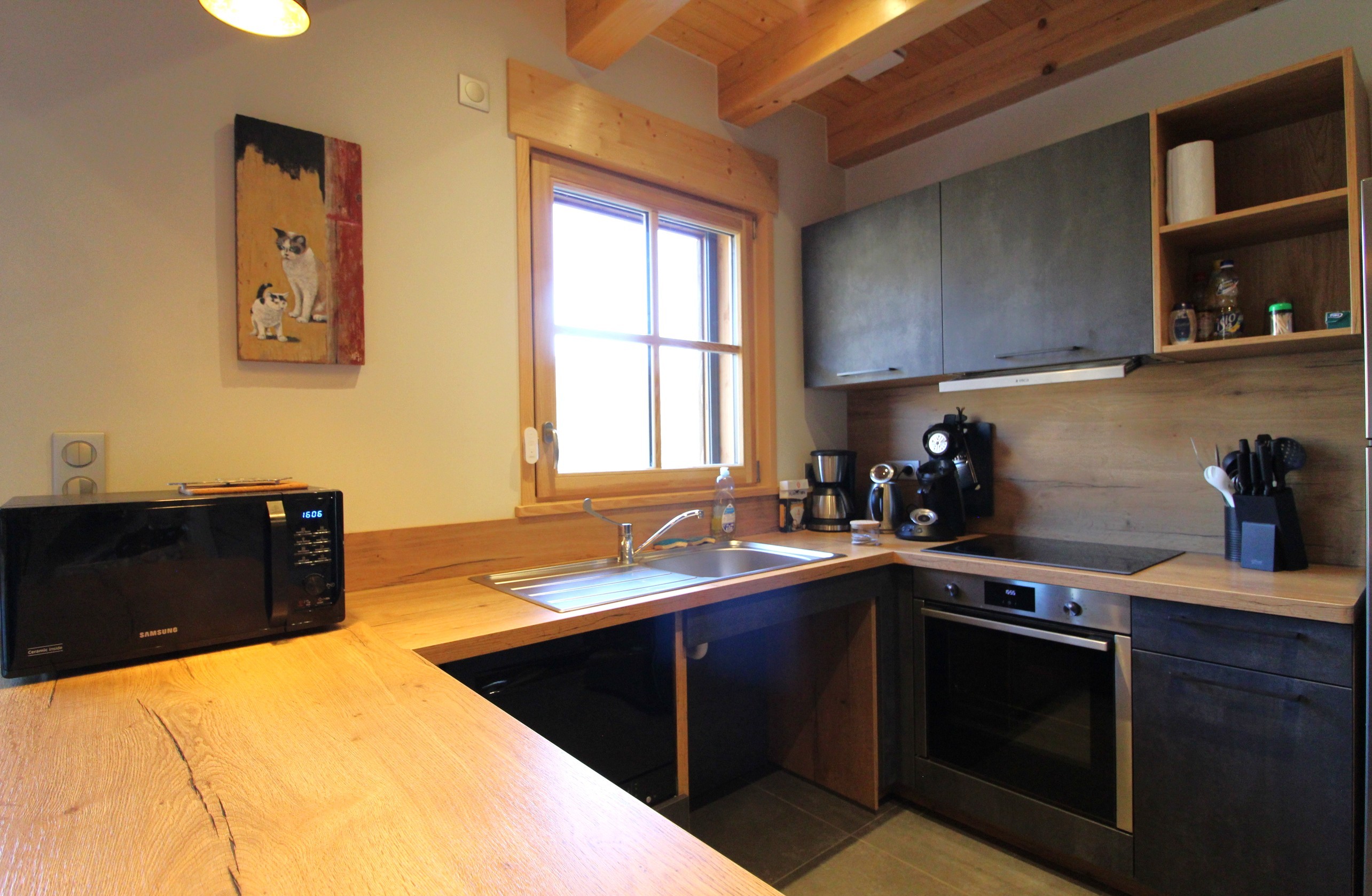 Cuisine - Chalet du Pré Temy, avec sauna et jeux extérieur