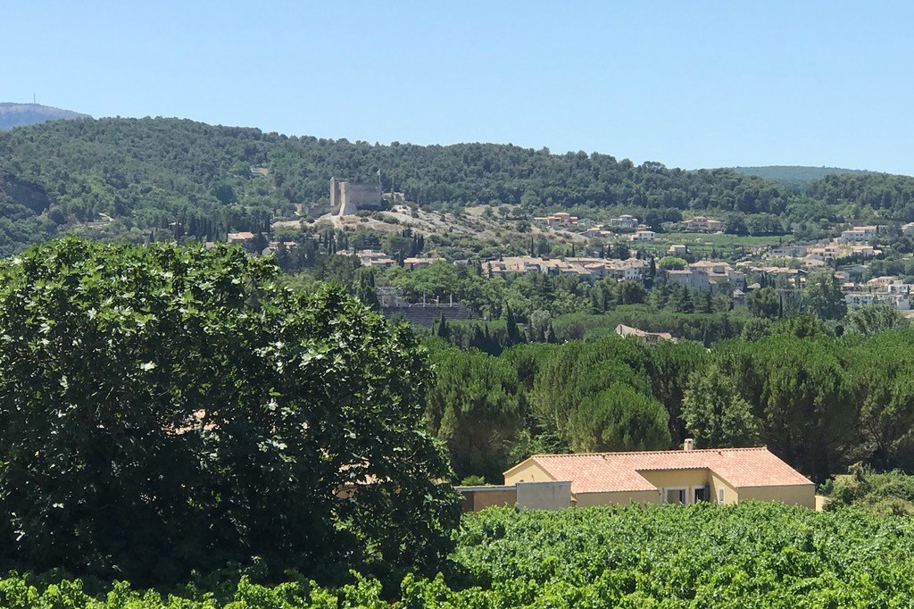 Vue sur Vaison la Romaine : le théâtre antique et le château médiéval, à 10 mn à pied