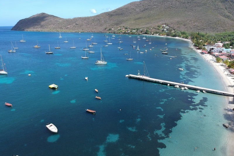 La baie de Grande Anse vue aérienne