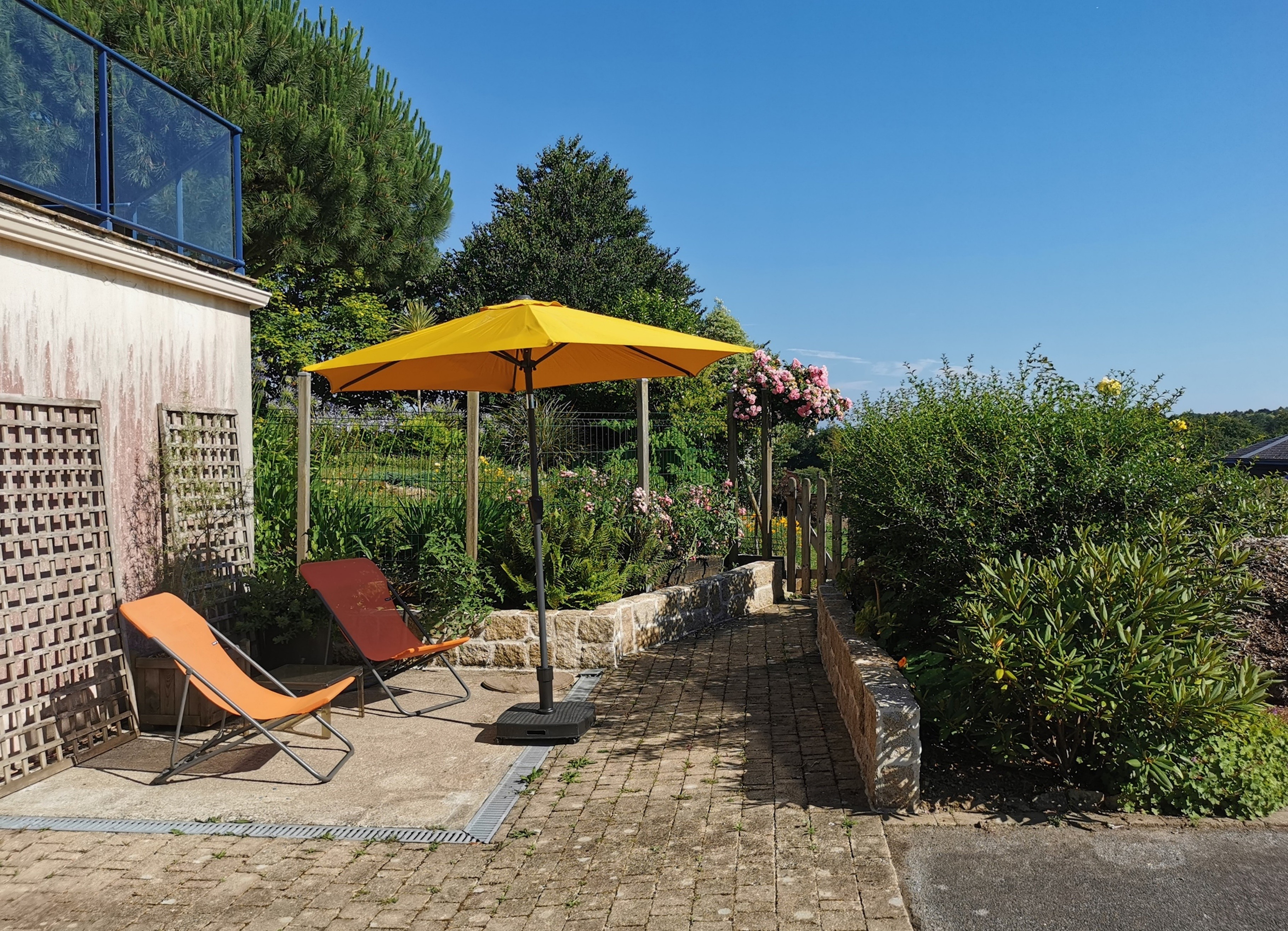 Private terrace at the studio flat