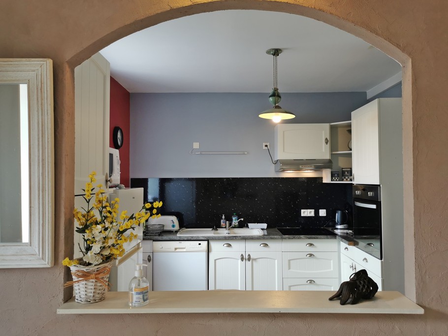 View of the kitchen from the living room