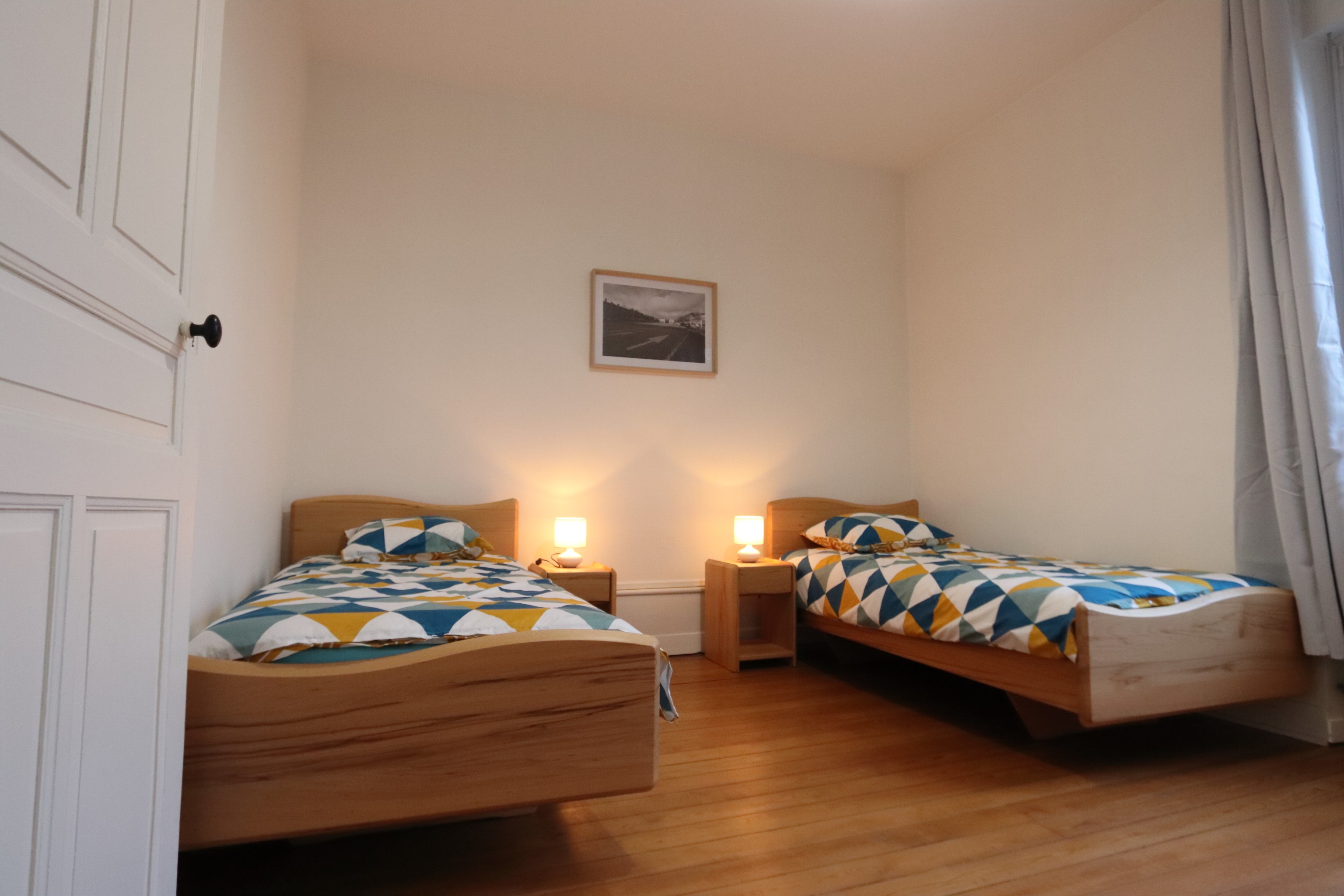 Chambre 2 lits simple 90x200 - Gite Comme chez vous