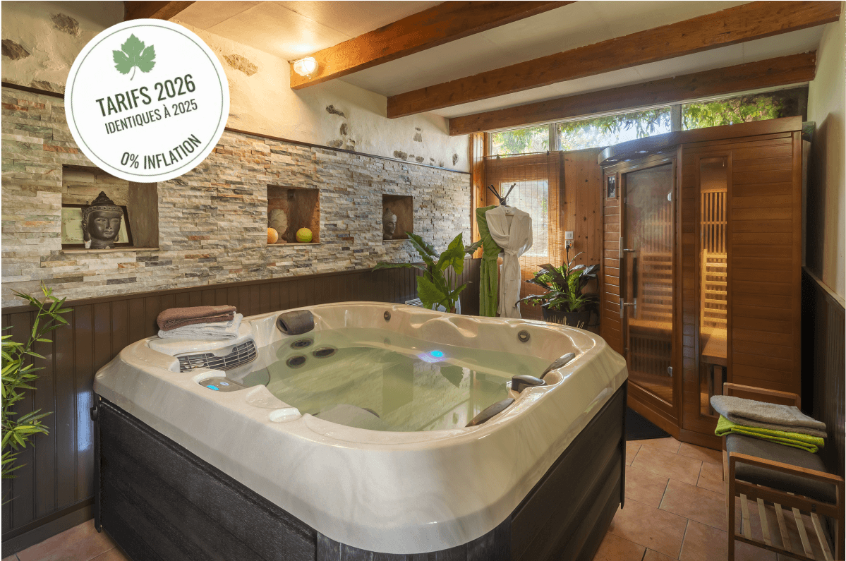 Le Relais de Mont en Anjou près d'Angers avec un Espace détente avec spa et sauna