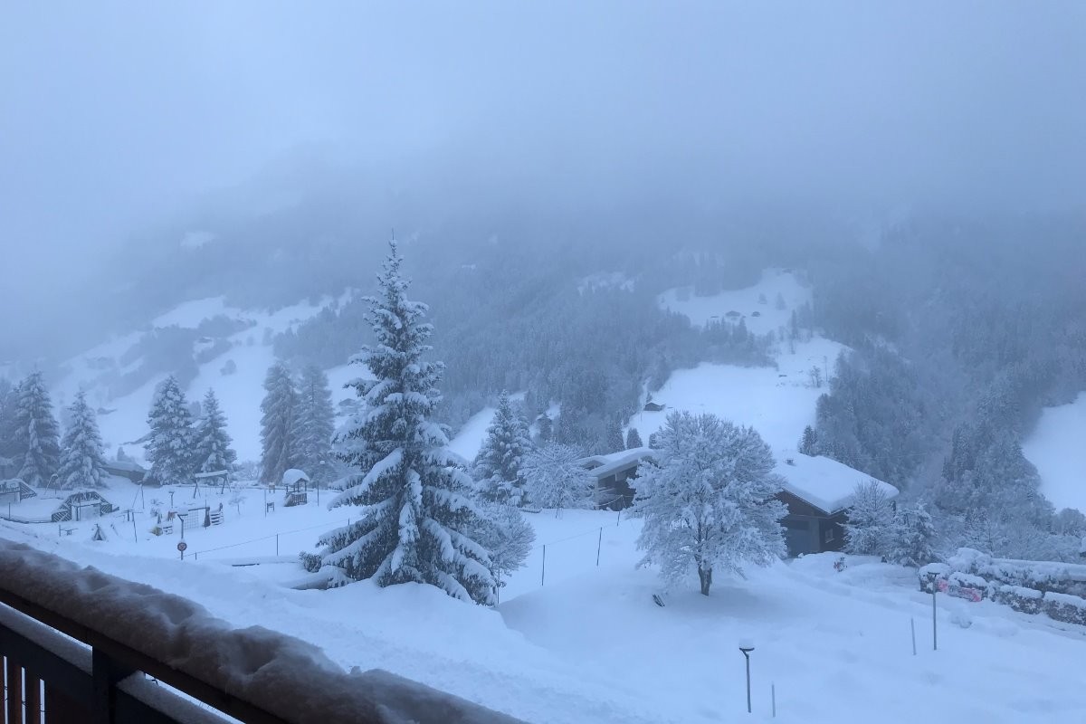 Vue du balcon Sud après forte chute de neige