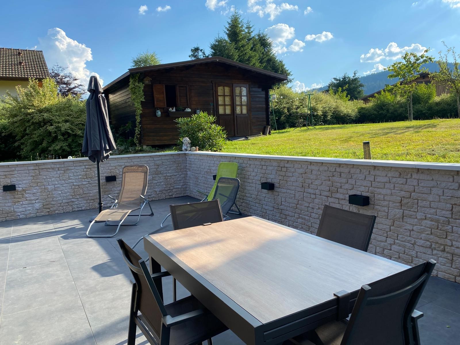 Terrasse - Chalet L’ Ecureuil de Martimpré à Gerbépal