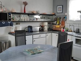 Coin cuisine dans pièce de vie