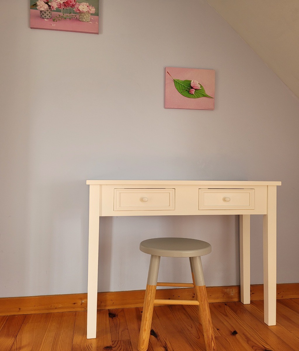 Le Coz, location, Pointe de la Tour, Plouha, Clévacances, l'une des deux chambres de l'étage avec lit double