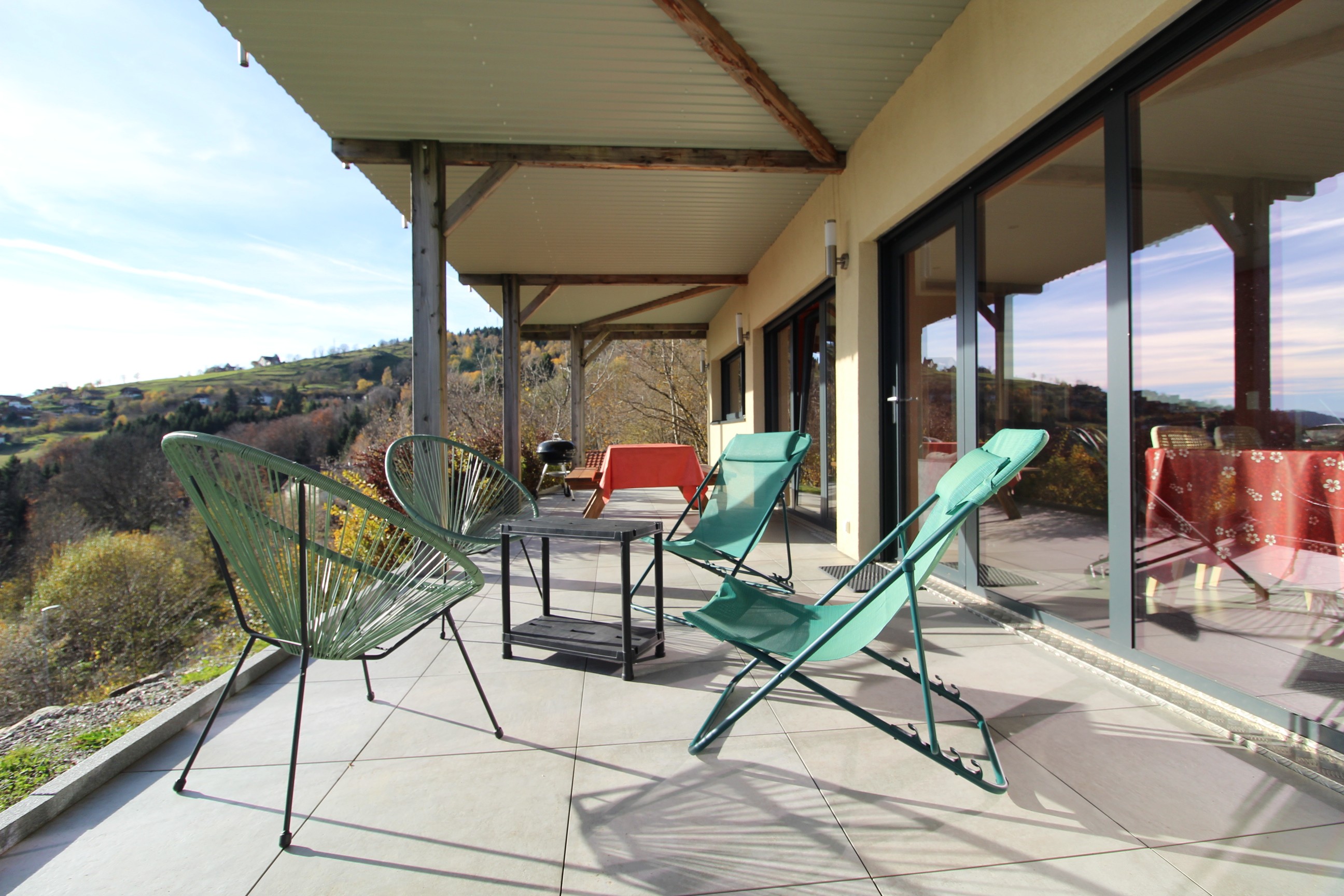 Terrasse - Gîte Au Camp de Base à La Bresse