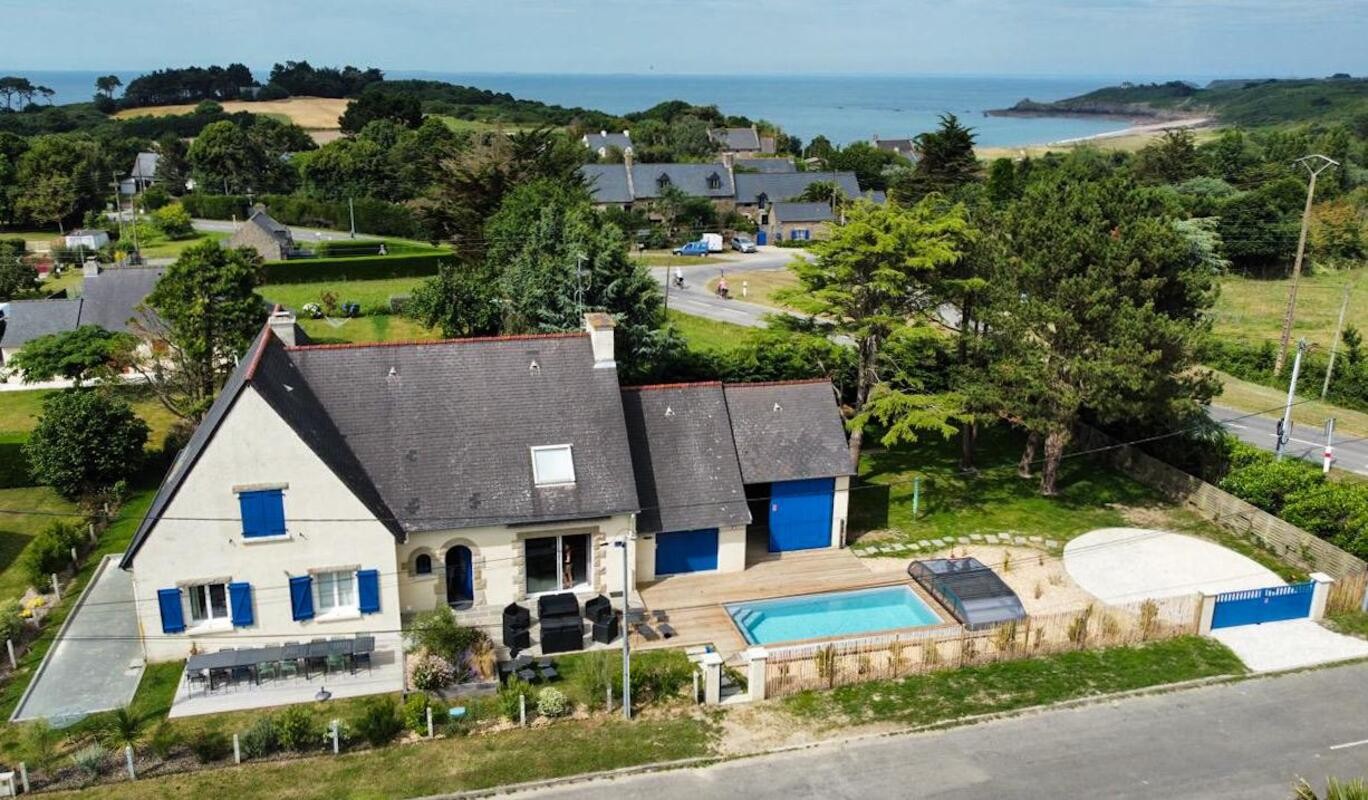 Vue aérienne Villa Les Daules Cancale