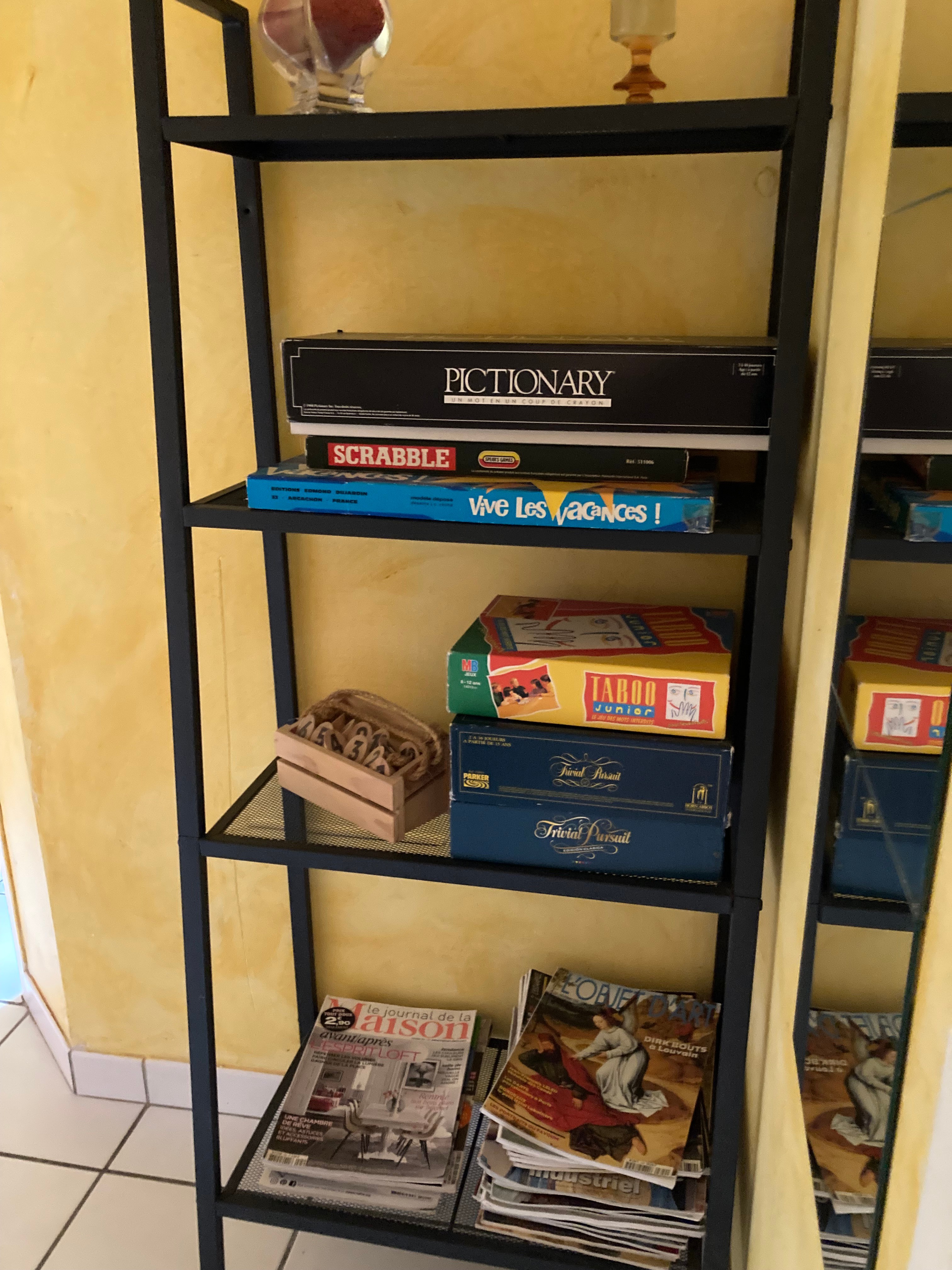 Jeux et livres à disposition